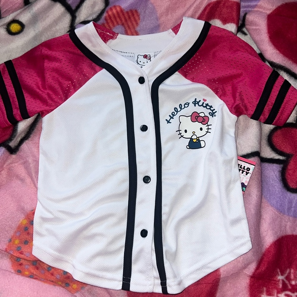 Cute Hello kitty baseball jersey for toddler girls.